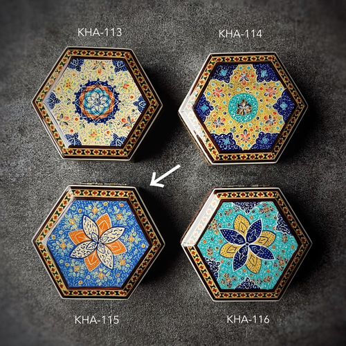 ペルシャの象嵌細工 小箱【ハータムカーリー115】《アウトレット品