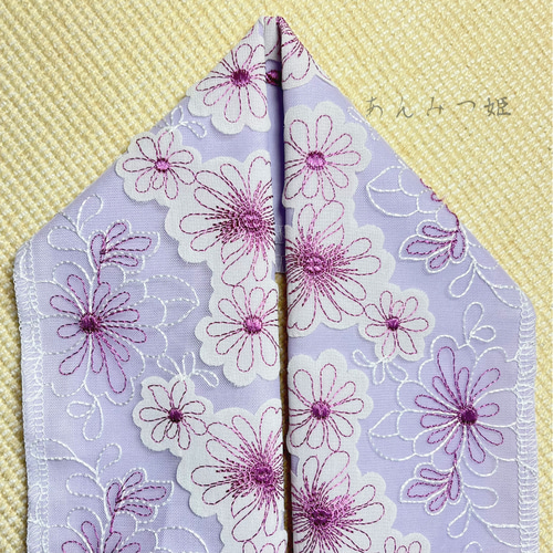 洗える刺繍半衿 アップリケフラワー【ラスト】 和装小物（帯・半襟