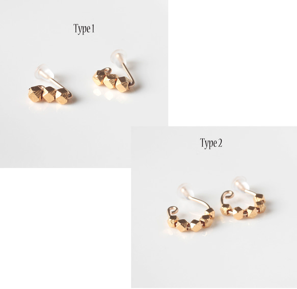 14KGF + カレン ゴールド イヤリング　type2  /  Karen gold vermeil earrings 4枚目の画像