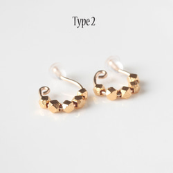 14KGF + カレン ゴールド イヤリング　type2  /  Karen gold vermeil earrings 2枚目の画像