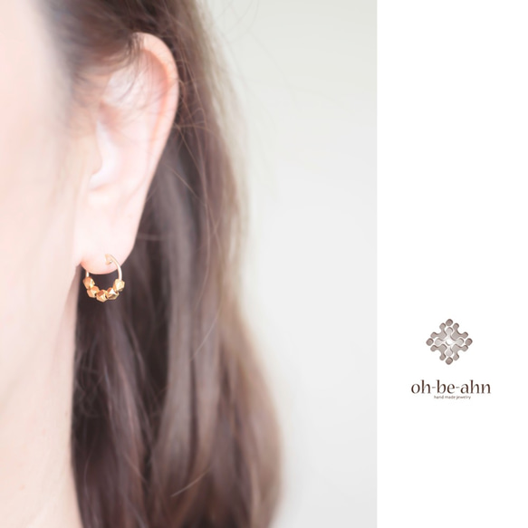 14KGF + カレン ゴールド イヤリング　type2  /  Karen gold vermeil earrings 1枚目の画像