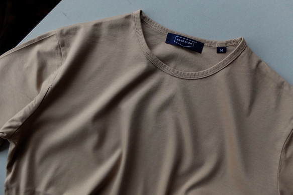 【在庫限り】HANDROOM WOMEN'S クルーネック5分袖Tシャツ beige｜ladies 16枚目の画像