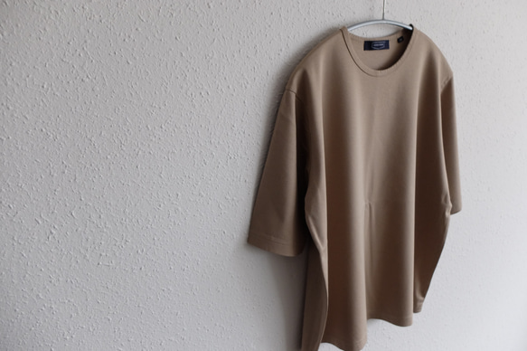 【在庫限り】HANDROOM WOMEN'S クルーネック5分袖Tシャツ beige｜ladies 14枚目の画像