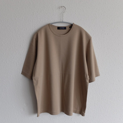 【在庫限り】HANDROOM WOMEN'S クルーネック5分袖Tシャツ beige｜ladies 8枚目の画像