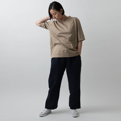 【在庫限り】HANDROOM WOMEN'S クルーネック5分袖Tシャツ beige｜ladies 2枚目の画像