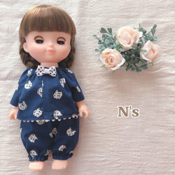 26cmドール用 可愛いピンク花柄パジャマ ソランちゃん レミンちゃん
