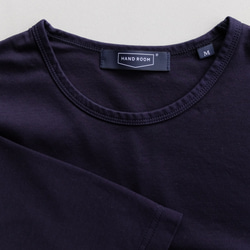 【在庫限り】HANDROOM WOMEN'S クルーネック5分袖Tシャツ navy｜ladies 7枚目の画像