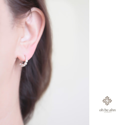 SV925 + カレンシルバー イヤリング　type2  / Karen Silver Beads Earrings 1枚目の画像