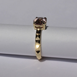 Pyramid Stud Morganite Ring / K10, K18, PT900 6枚目の画像