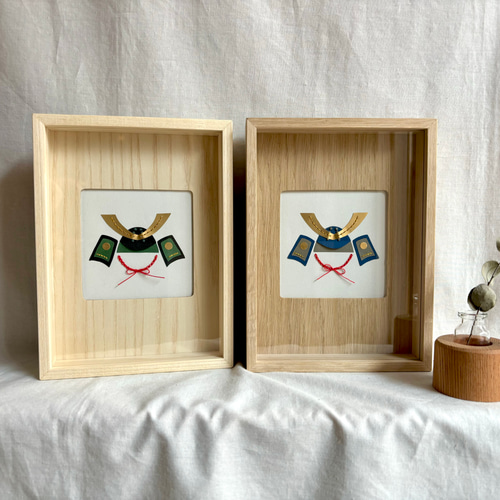 紙刺繍のアート 「兜飾り」 箱型フレームセット その他インテリア雑貨