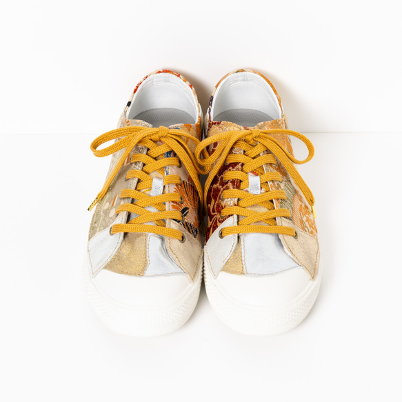 アルデバラン / Size 25.5cm 靴職人のリメイクスニーカー 着物帯 アンティーク 9枚目の画像