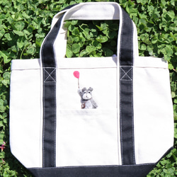 シュナウザー　/トートバッグ　S　受注生産品　毛色変更可 3枚目の画像