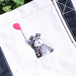 シュナウザー　/トートバッグ　S　受注生産品　毛色変更可 4枚目の画像