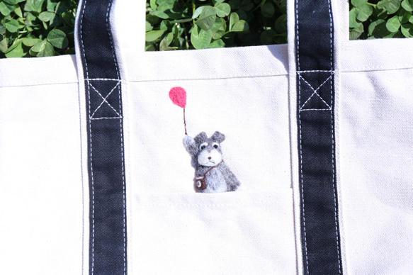 シュナウザー　/トートバッグ　S　受注生産品　毛色変更可 6枚目の画像