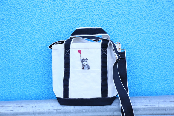 シュナウザー　/トートバッグ　S　受注生産品　毛色変更可 8枚目の画像