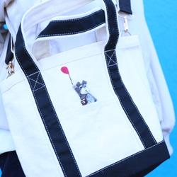 シュナウザー　/トートバッグ　S　受注生産品　毛色変更可 10枚目の画像