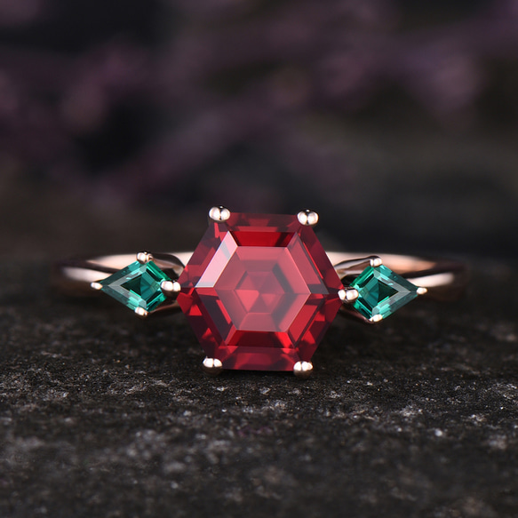 指輪 ルビー, オパール, エメラルド等11 個 クリスマス限定「ルビーとエメラルド」ダイヤモンド SV925シルバー