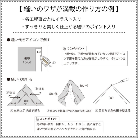 三角型のひもギャザースタイ（型紙と作り方のセット）ACｰ2313 6枚目の画像