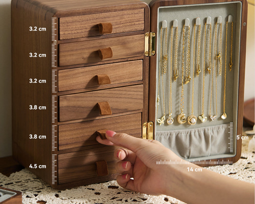 チ*マ様 遺品整理　大容量ジュエリーボックス 木製 ブラウン　オークション チ*マ様 遺品整理 大容量ジュエリーボックス 木製 ブラウン