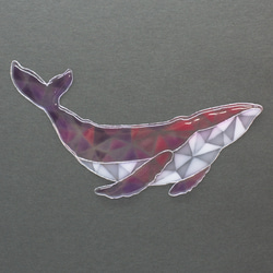 手描き栞(しおり) -Pink Whale- お好きな色でタッセル 4枚目の画像