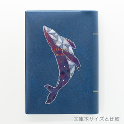手描き栞(しおり) -Pink Whale- お好きな色でタッセル 5枚目の画像