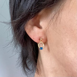 ビーズリングピアス（ノンホールピアス可）・・・心に色のおまじない☆彡 9枚目の画像