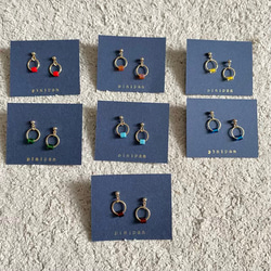 ビーズリングピアス（ノンホールピアス可）・・・心に色のおまじない☆彡 1枚目の画像