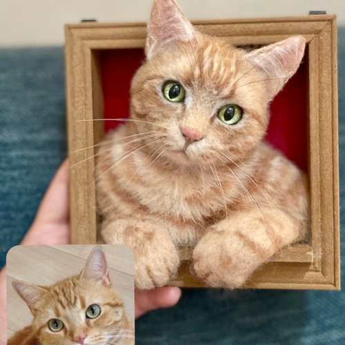 koneri 羊毛フェルト フレーム猫 のオーダー 羊毛フェルト koneri 羊毛フェルト フレーム猫 のオーダー 羊毛フェルト