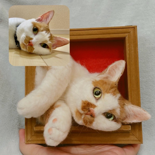 koneri 羊毛フェルト フレーム猫 のオーダー 羊毛フェルト koneri 羊毛フェルト フレーム猫 のオーダー 羊毛フェルト