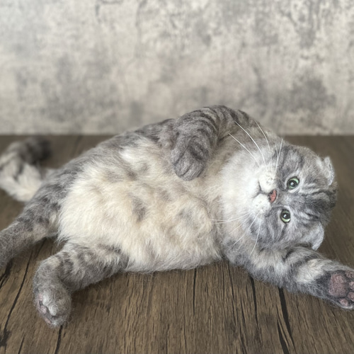 羊毛フェルト オーダー猫 k.様 羊毛フェルト