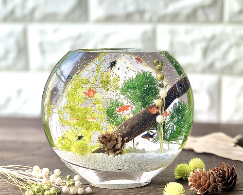 No.648 アクアリウム✨金魚⑦固まるハーバリウムペン立て 0f76b7a9c92efabcbee1e6b18465ee