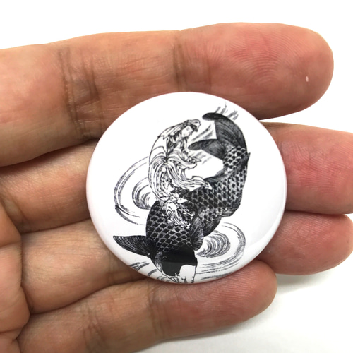 魚籃観音 葛飾北斎 缶バッジ 3個 セット 観音 グッズ 仏教