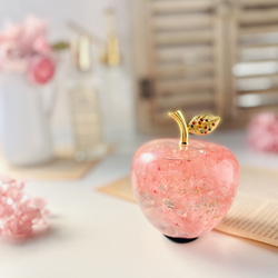 りんごの形のハーバリウム 〜ピンク〜 4枚目の画像