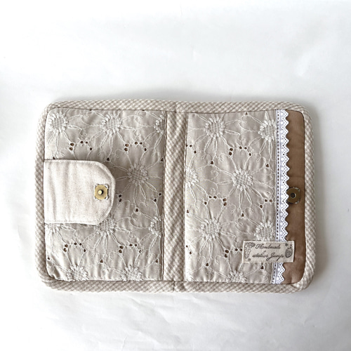 ファスナー付き☆薬剤師が作る、大きめお薬手帳ケース☆マーガレット