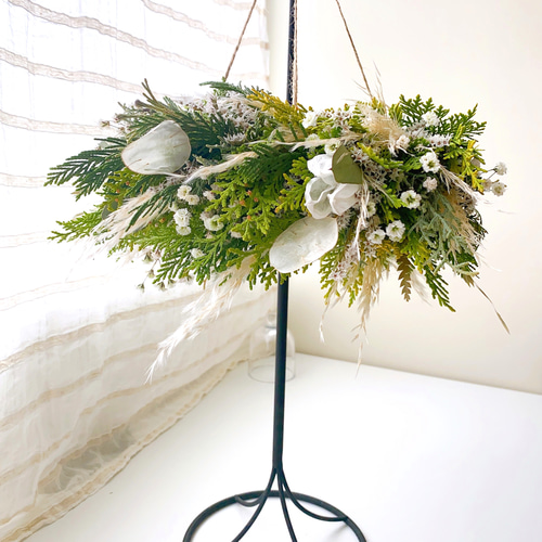 フレッシュgreen 森林の香り漂う フライングリース 母の日ギフトリース