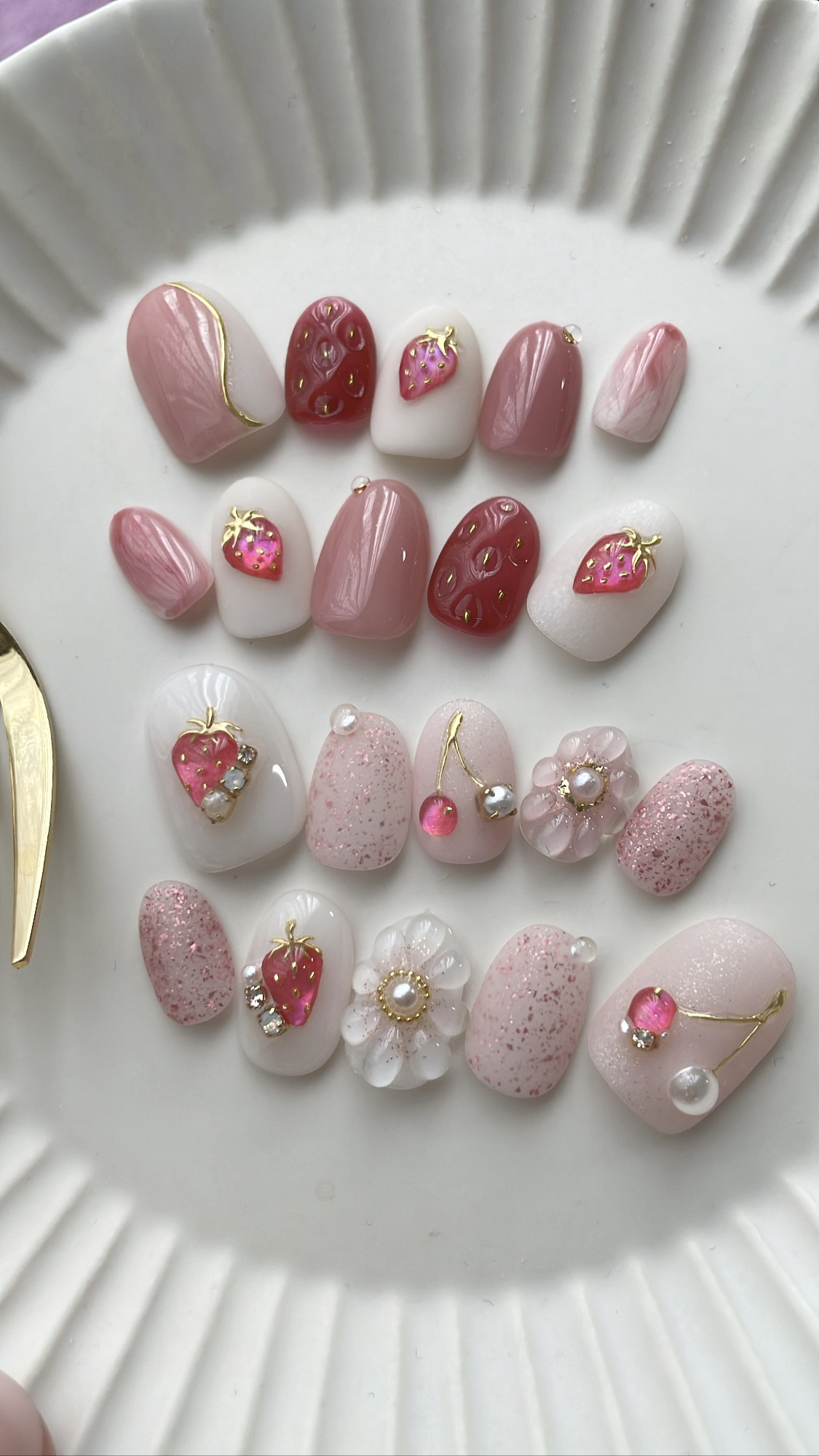 jewelry 苺＆さくらんぼネイル