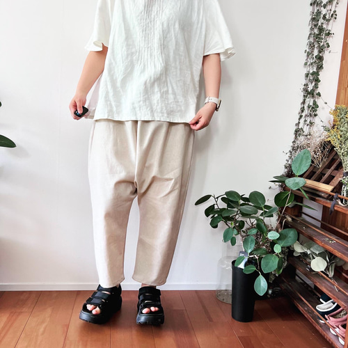 大人サイズ『ニュアンスカラー』サルエルパンツ 親子コーデ キュロット  