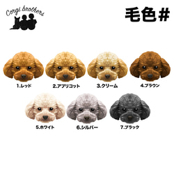 【 トイプードル 毛色7色 】キャンバス トートバッグ　犬　ペット　うちの子　プレゼント　ギフト　母の日 4枚目の画像