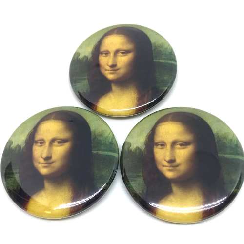 モナ・リザ モナリザ 缶バッジ 3個セット 名画 絵画 グッズ