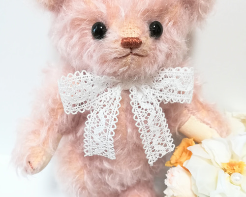 ローズモヘア テディベア 18cm ぬいぐるみ yukumao 通販 15729264