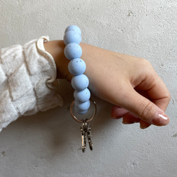 激レア!/PEACE NOW/スカルキーストラップ/ブレスレット/2点セット ブレスレット感覚で鍵を持ち歩くリストレットキーホルダー【つぶつぶ