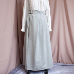 【完全一点物】巻きスカート（ライトグレー） 15枚目の画像