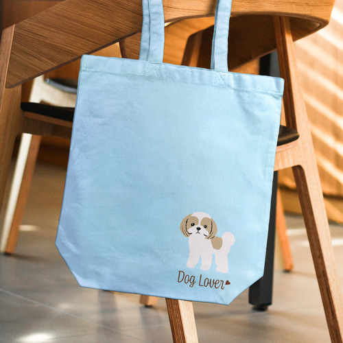 シーズー シンプル柄 毛色3色 】キャンバス トートバッグ 犬 ペット