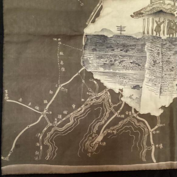 男性　羽織裏模様(戦争時)のタペストリー 