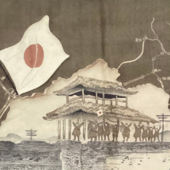 男性　羽織裏模様(戦争時)のタペストリー 