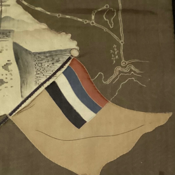 男性　羽織裏模様(戦争時)のタペストリー 