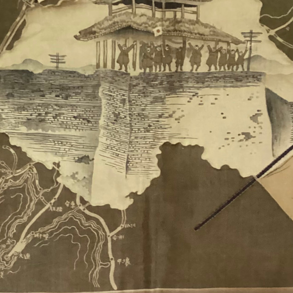 男性　羽織裏模様(戦争時)のタペストリー 