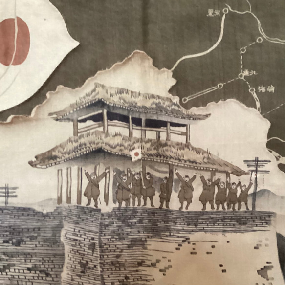 男性　羽織裏模様(戦争時)のタペストリー 