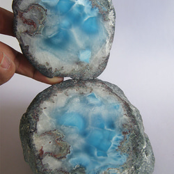 ラリマー　一刀石原石　1721g【送料込】　LMRG061　ドミニカ共和国の鉱山から　larimar 4枚目の画像