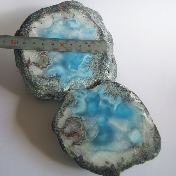 ラリマー　一刀石原石　1721g【送料込】　LMRG061　ドミニカ共和国の鉱山から　larimar 7枚目の画像